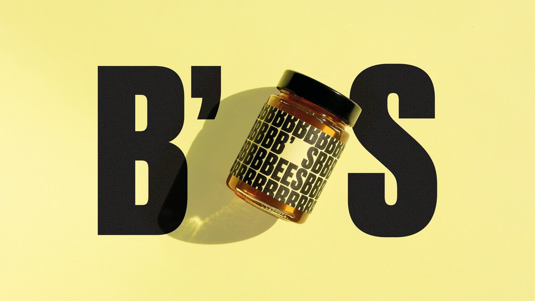 Banner: Honey jar integrated into typography