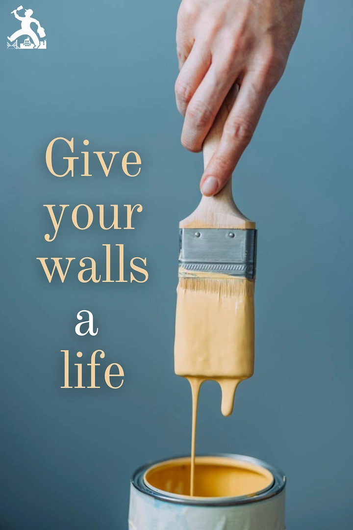 House Painters creative ad: Dripping brush pun: give walls a life