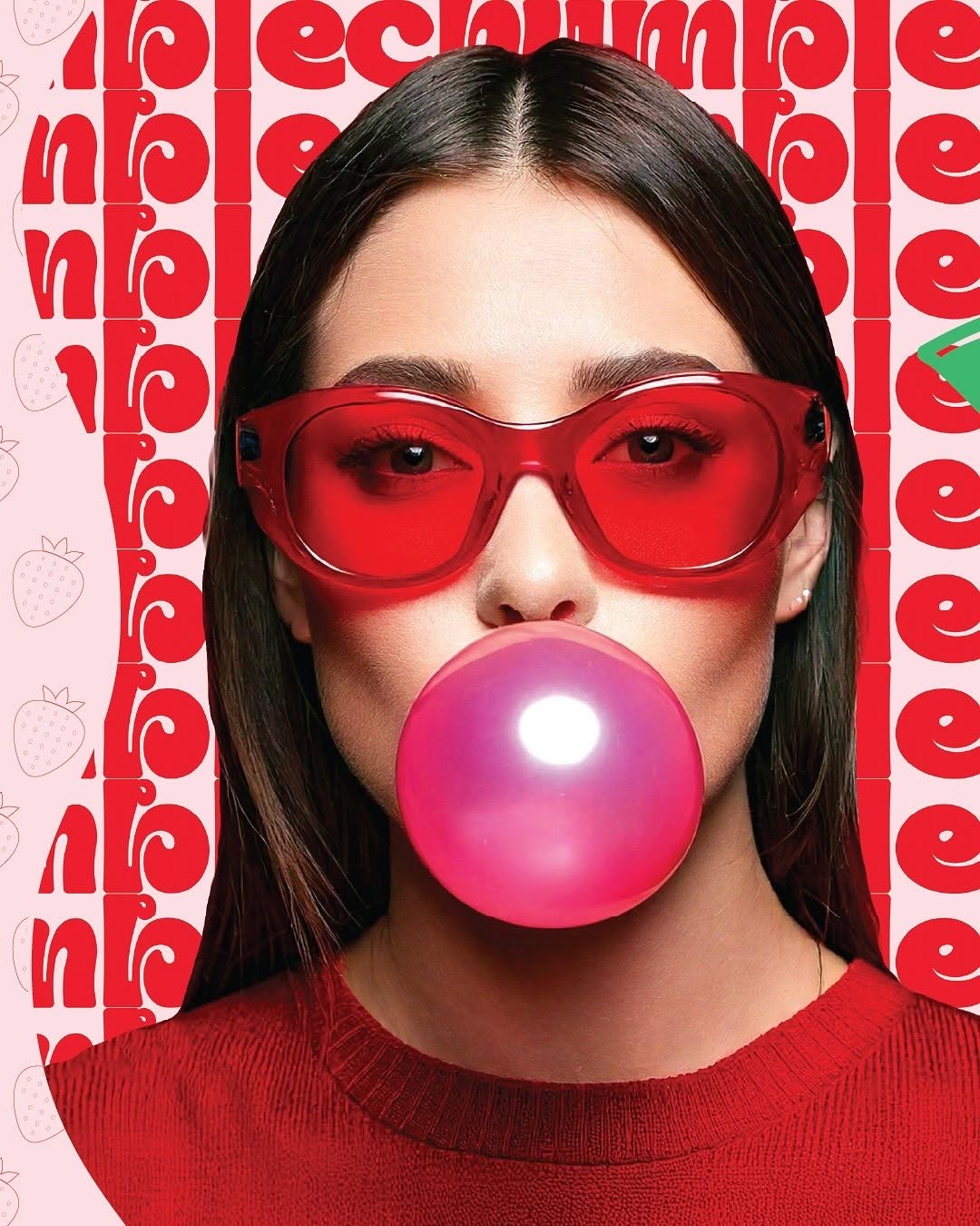 Instagram post: Bubble and typography form bold campaign
