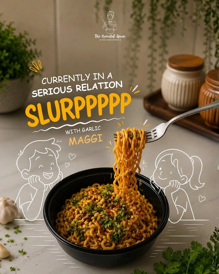 Instant Noodles & Pasta Brands creative ad: Doodle diners support playful slurping idea