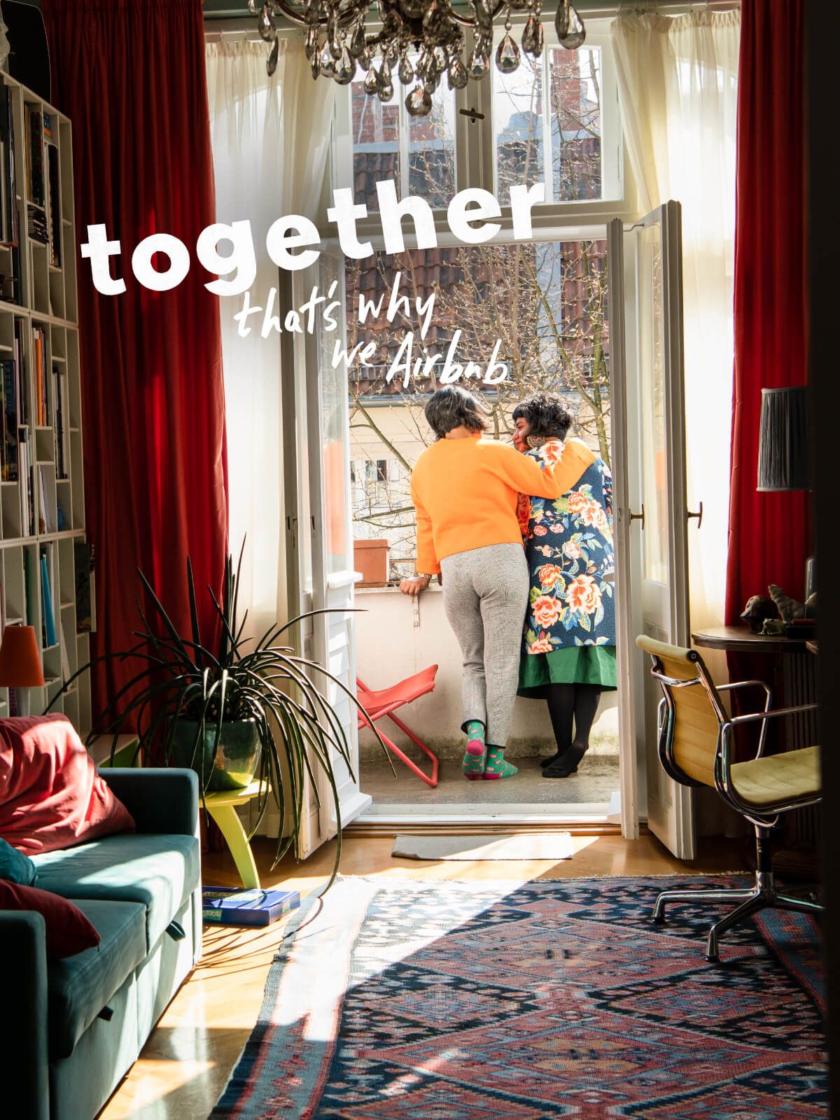 Instagram post: Togetherness copy naturally supports Airbnb stay