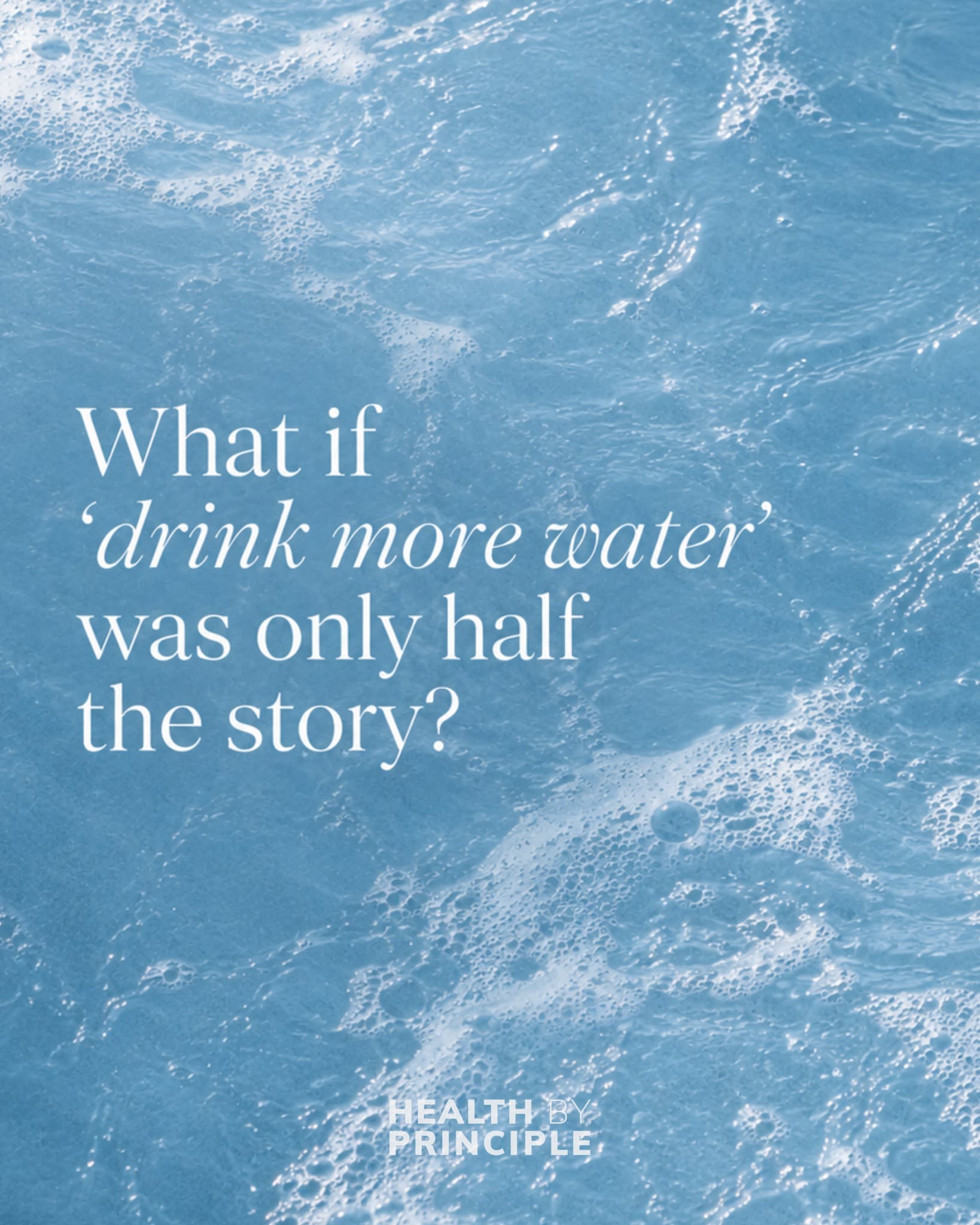 Instagram post: Intriguing ocean-depth hydration metaphor, slide 1