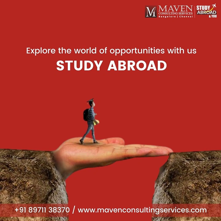 Study Abroad Consultants creative ad: Student presented as opportunity held in hand
