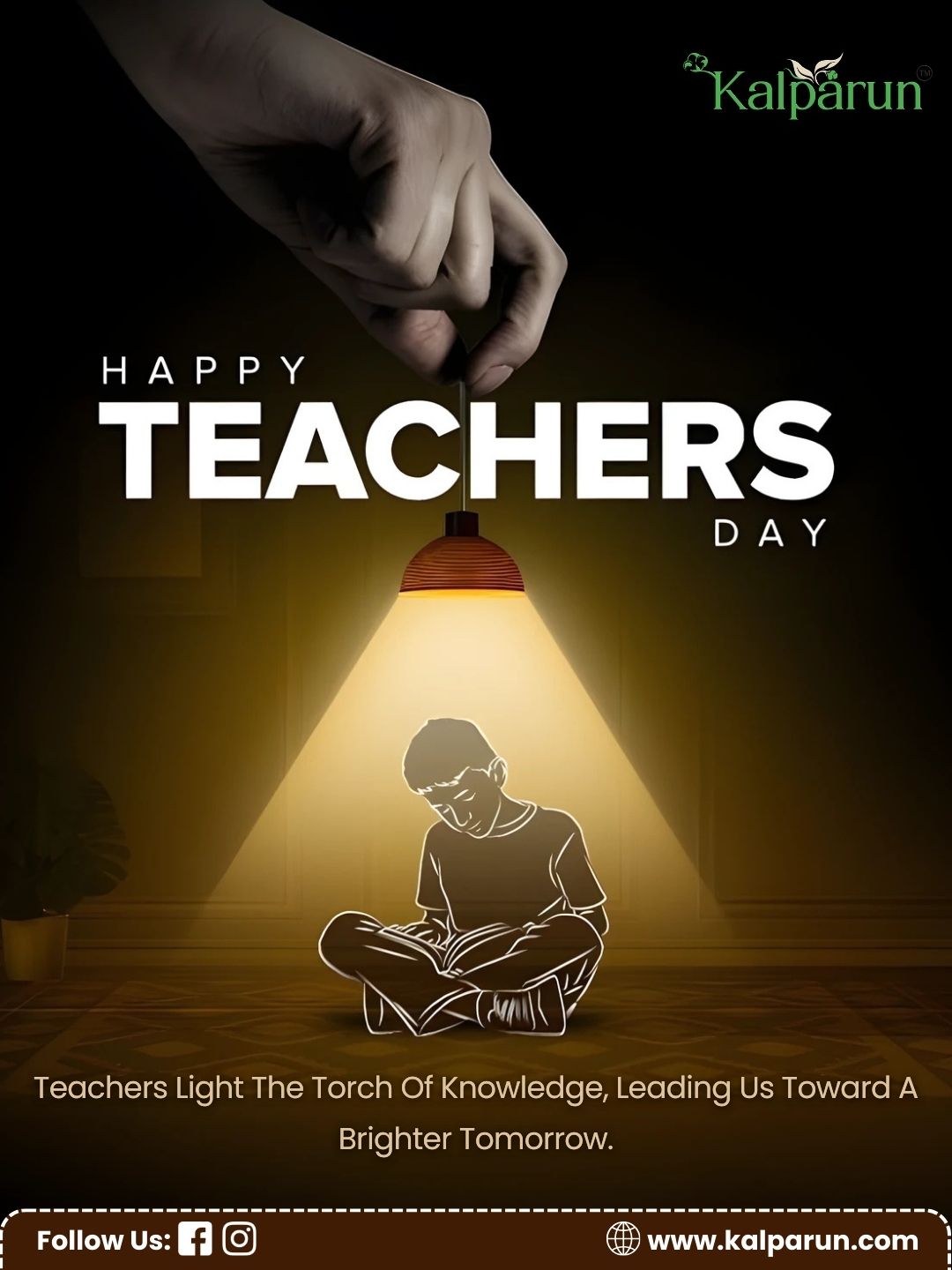 Hand holding a pendant lamp lighting a line-art boy reading