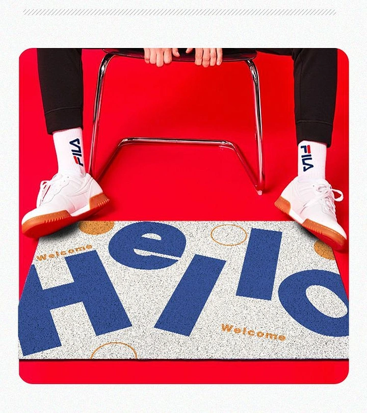 Rugs & Carpets creative ad: Sport-brand identity applied to rug