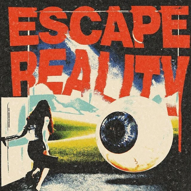 Escape Rooms creative ad: Escape reality copy with surreal imagery