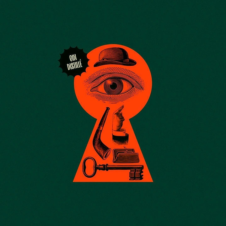 Escape Rooms creative ad: Surreal keyhole illustration gives brandable escape concept