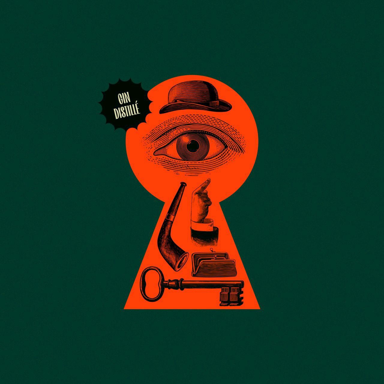 Instagram post: Surreal keyhole illustration gives brandable escape concept