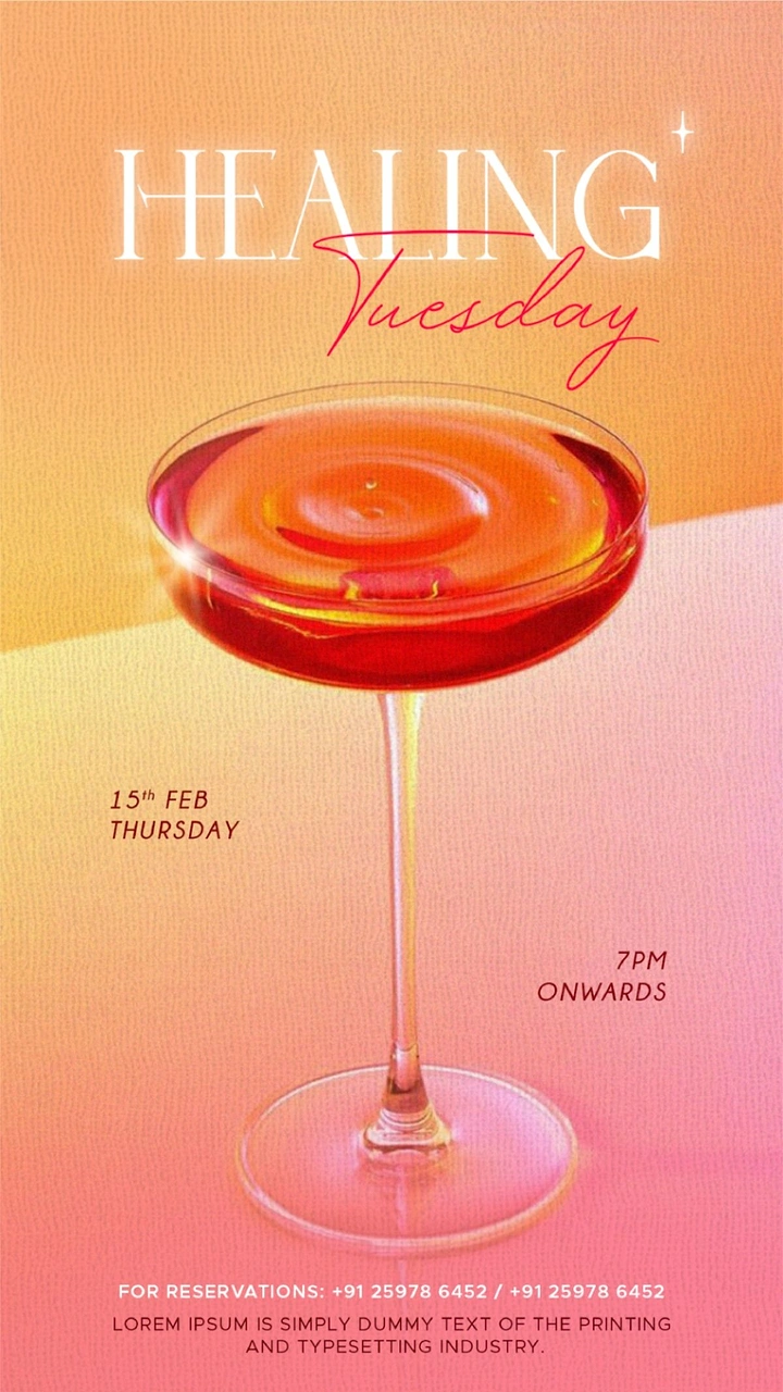 Bars & Pubs creative ad: Healing Tuesday gives event witty framing