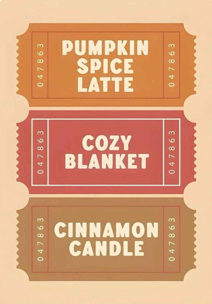 Candles & Home Fragrance creative ad: Scent names as admission tickets