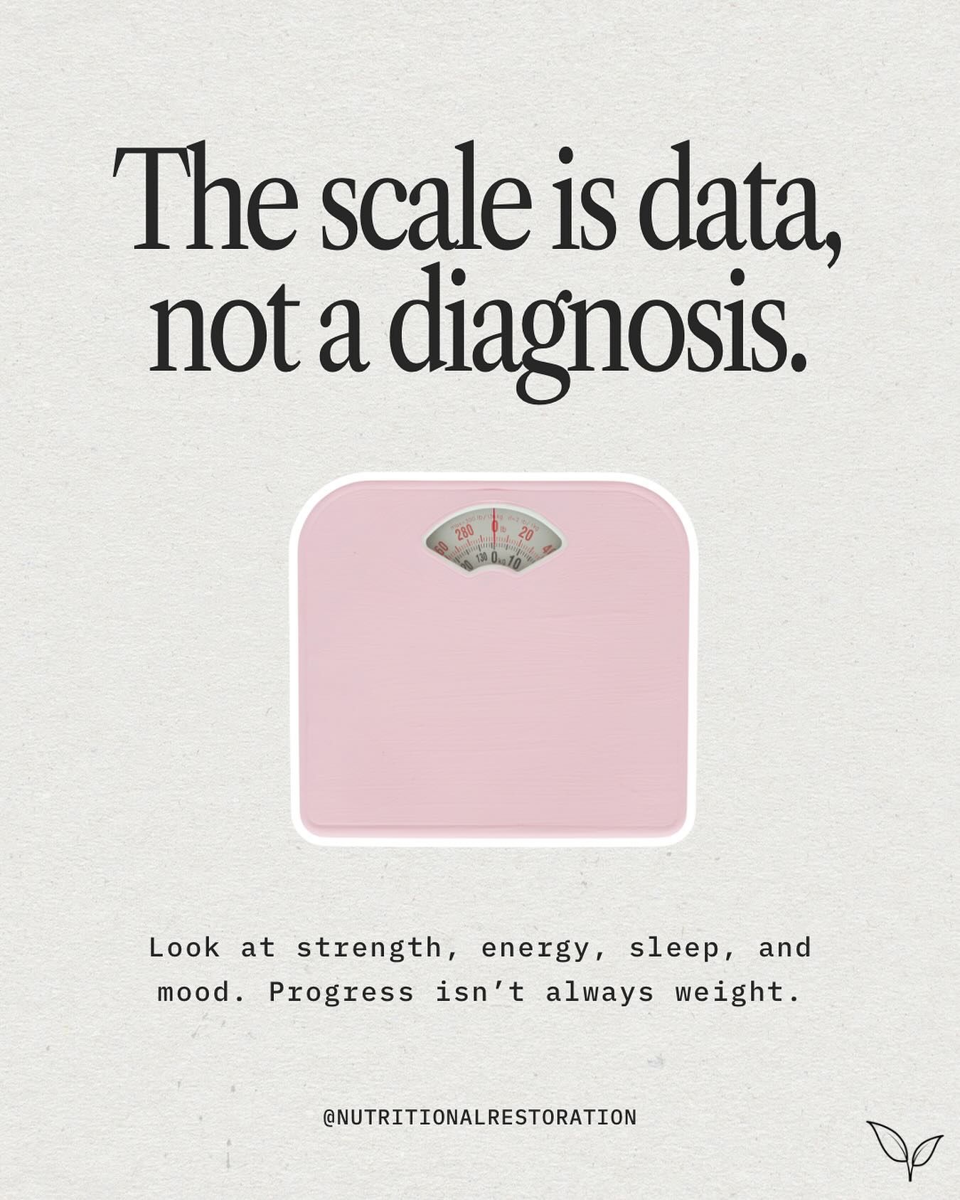 Instagram post: Scale reframed as data, not diagnosis
