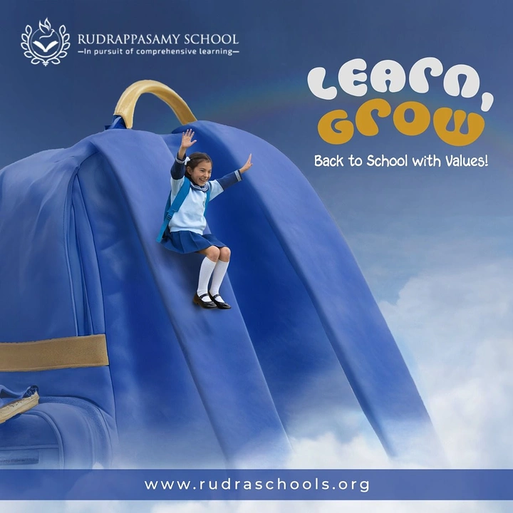 Schools & School Admissions creative ad: Learning grows through giant slide