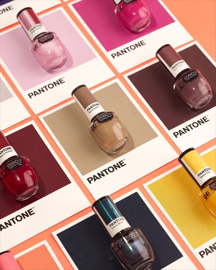 Instagram post: Pantone swatch concept frames polish shades, slide 4