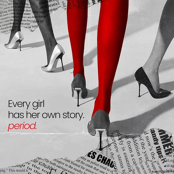 Period Care & Feminine Hygiene creative ad: striking visual contrast and punctuation wordplay