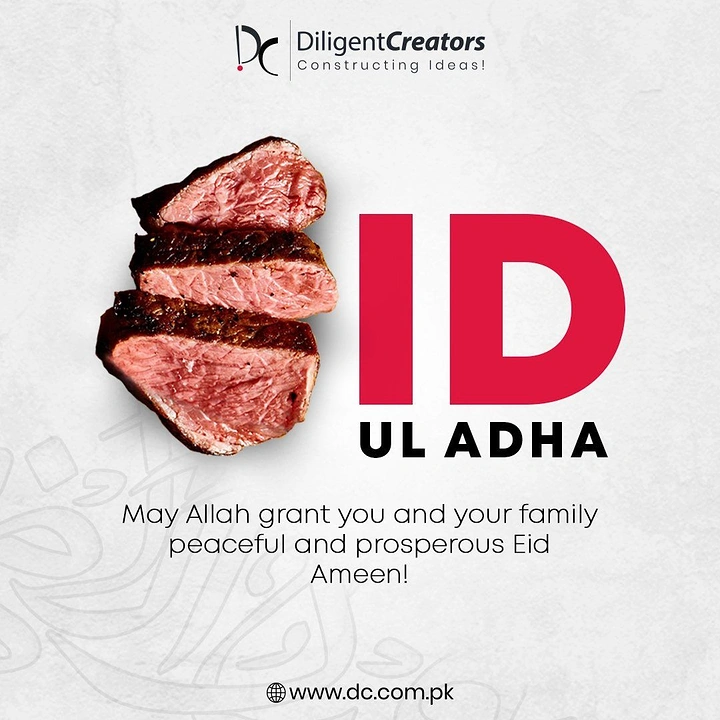 Eid Al Adha creative ad: Steak slices form the E of EID