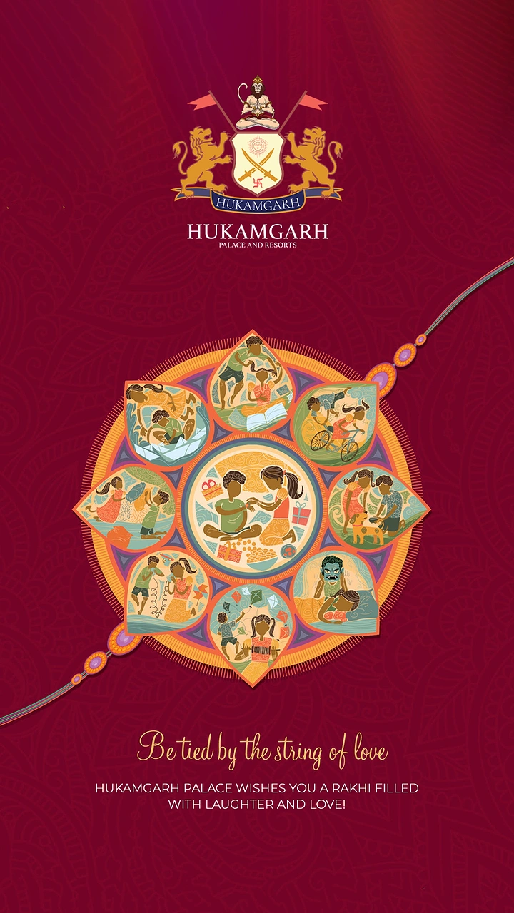 Raksha Bandhan creative ad: Rakhi medallion filled with sibling story vignettes