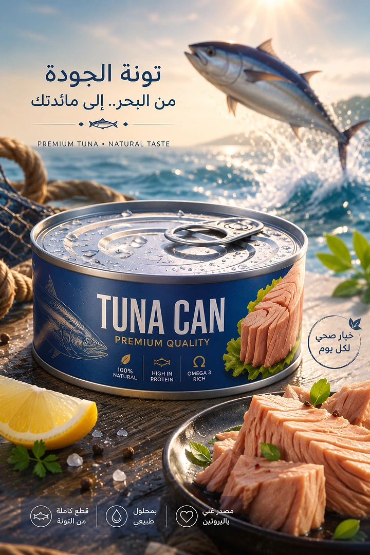 Seafood Restaurants creative ad: Fish leaps above branded tuna can