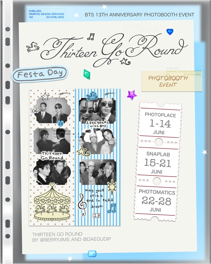 Photo Booth Rentals creative ad: Anniversary theme built around photo strips