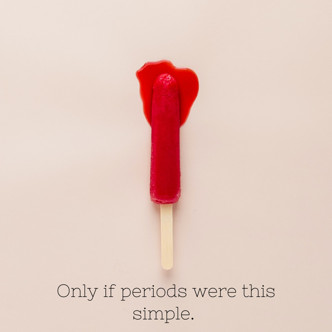 Instagram post: Tampon becomes a clever popsicle metaphor