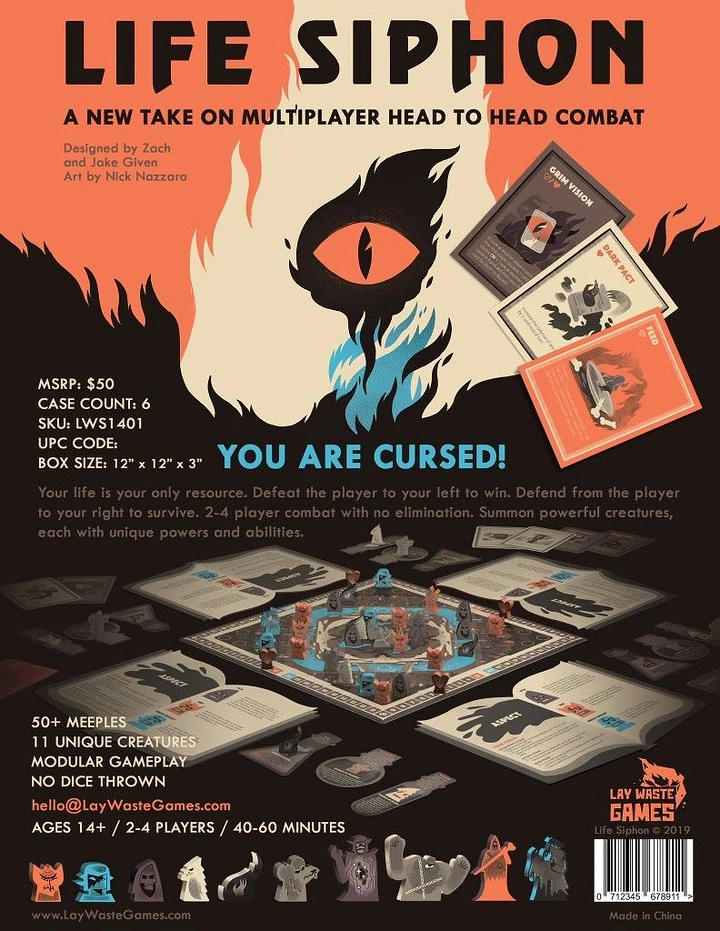 Board Games & Game Cafes creative ad: Cursed game identity drives poster concept