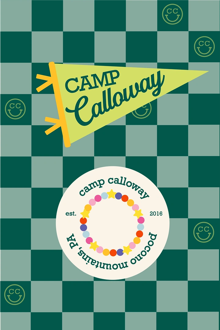 Summer Camps & Kids Activities creative ad: Checkerboard pennant system feels distinctive