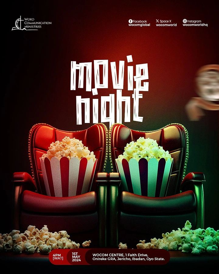 Cinemas & Movie Theatres creative ad: Popcorn buckets seated in cinema chairs