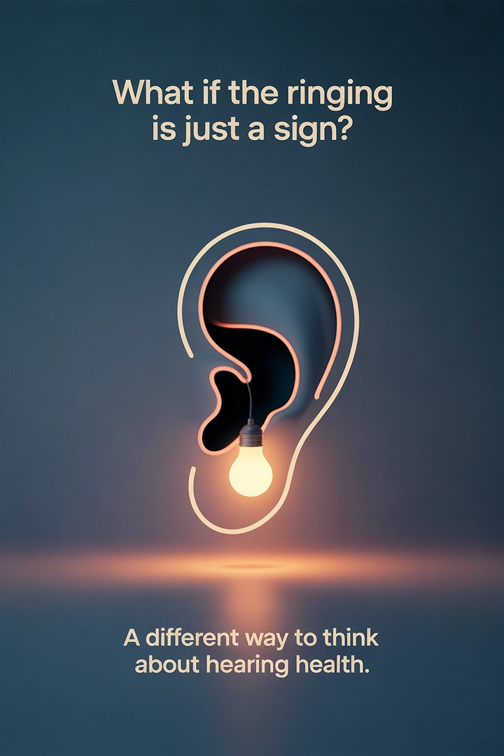 Hearing Aids creative ad: Ear with lightbulb, ringing as idea