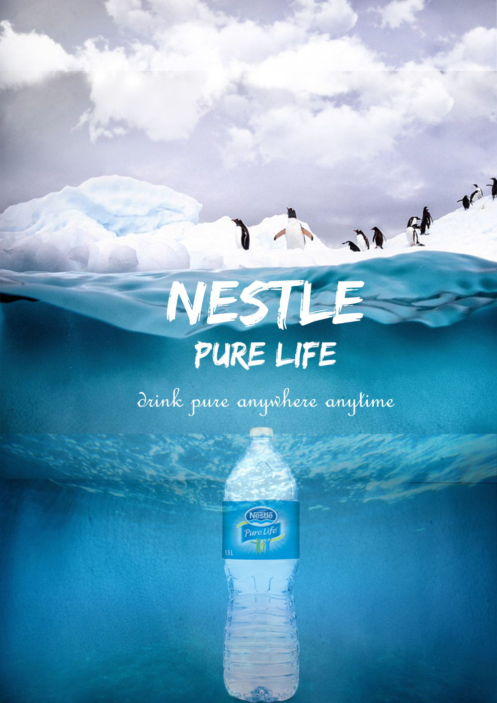 Story: Penguins and iceberg frame pure life