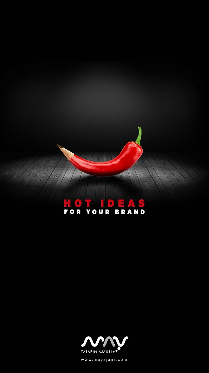 Agency creative ad: Chili pepper as hot ideas pun