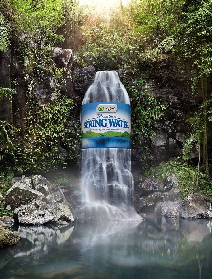 Instagram post: Bottle becomes a waterfall source