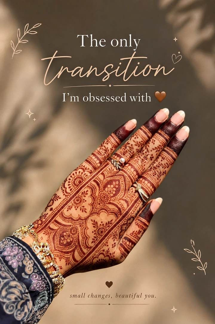 Mehndi & Henna Artists creative ad: Transition pun pairs neatly with hand