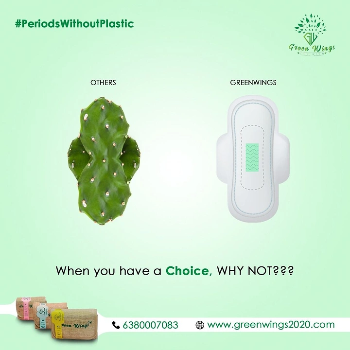 Period Care & Feminine Hygiene creative ad: Plastic waste compared with green alternative