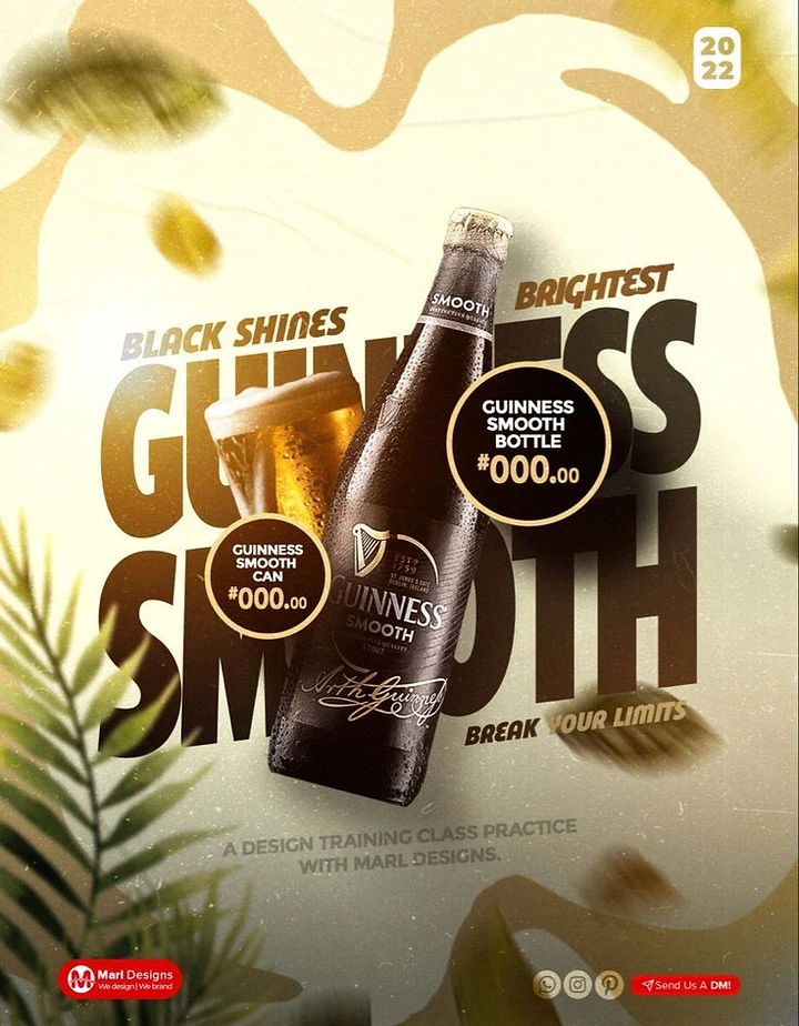 Bars & Pubs creative ad: Beer bottles power oversized typography