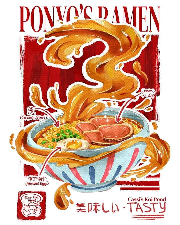 Instant Noodles & Pasta Brands creative ad: Expressive illustrated bowl and noodle motion