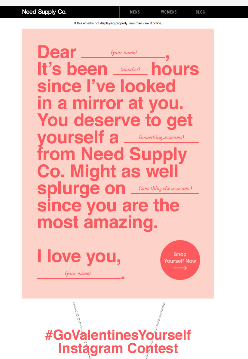 Fill-in-the-blank self-love letter