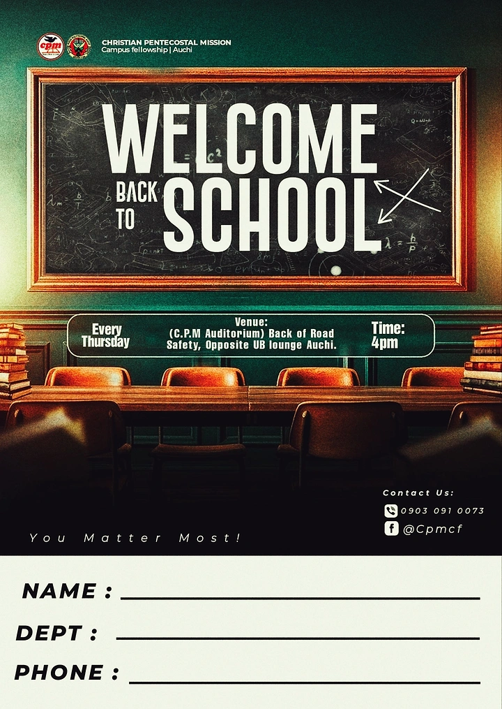 Schools & School Admissions creative ad: Cinema-screen welcome-back metaphor