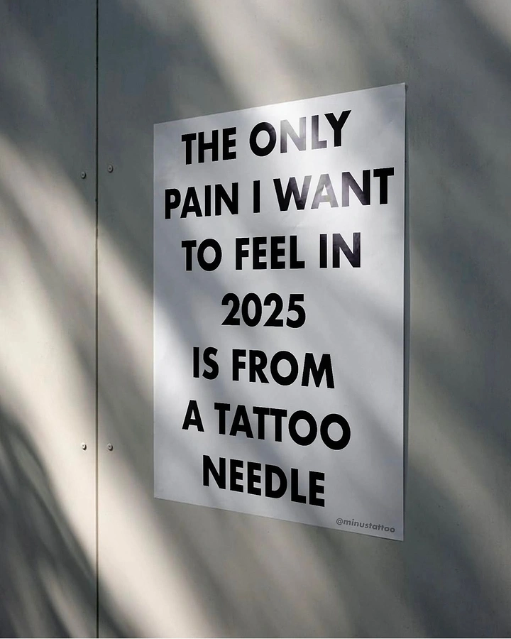 Tattoo Studios creative ad: Pun: only pain from tattoo needle