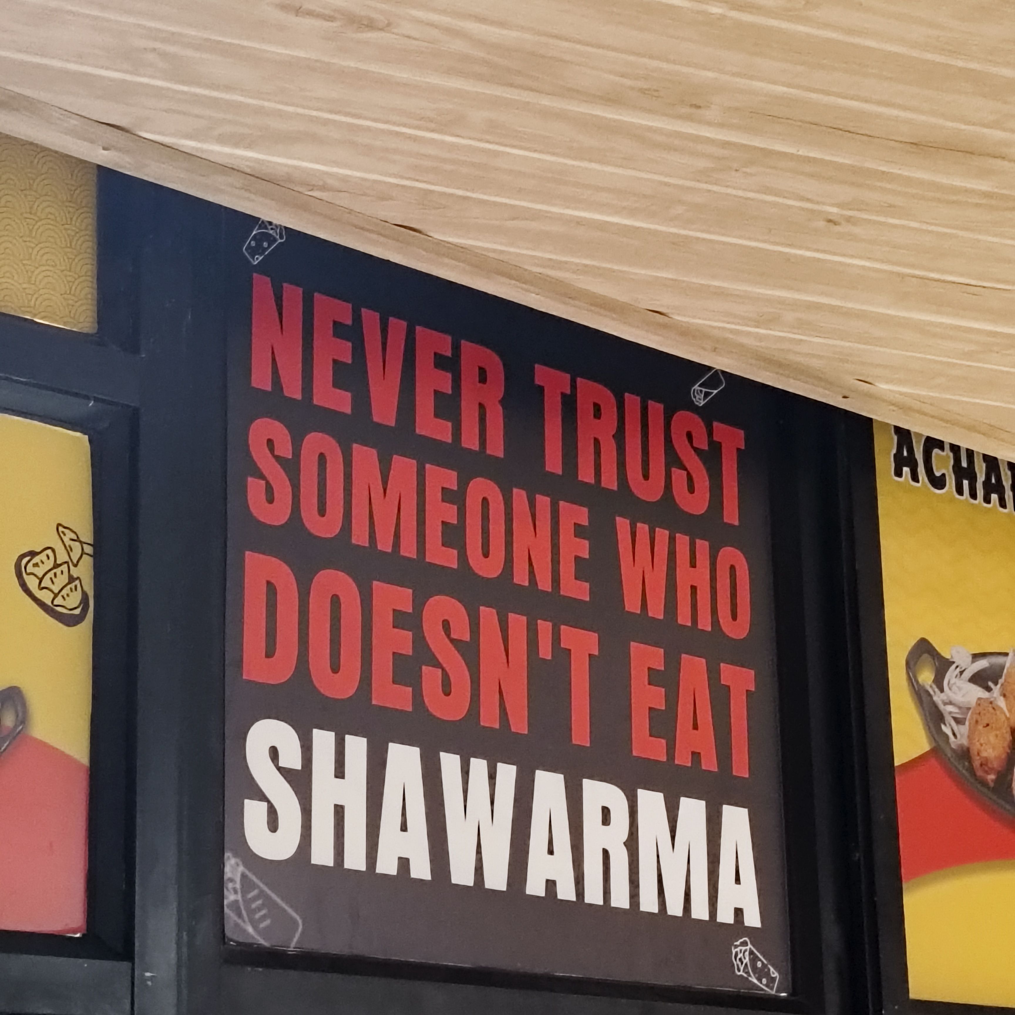 Instagram post: Witty shawarma-lover poster copy