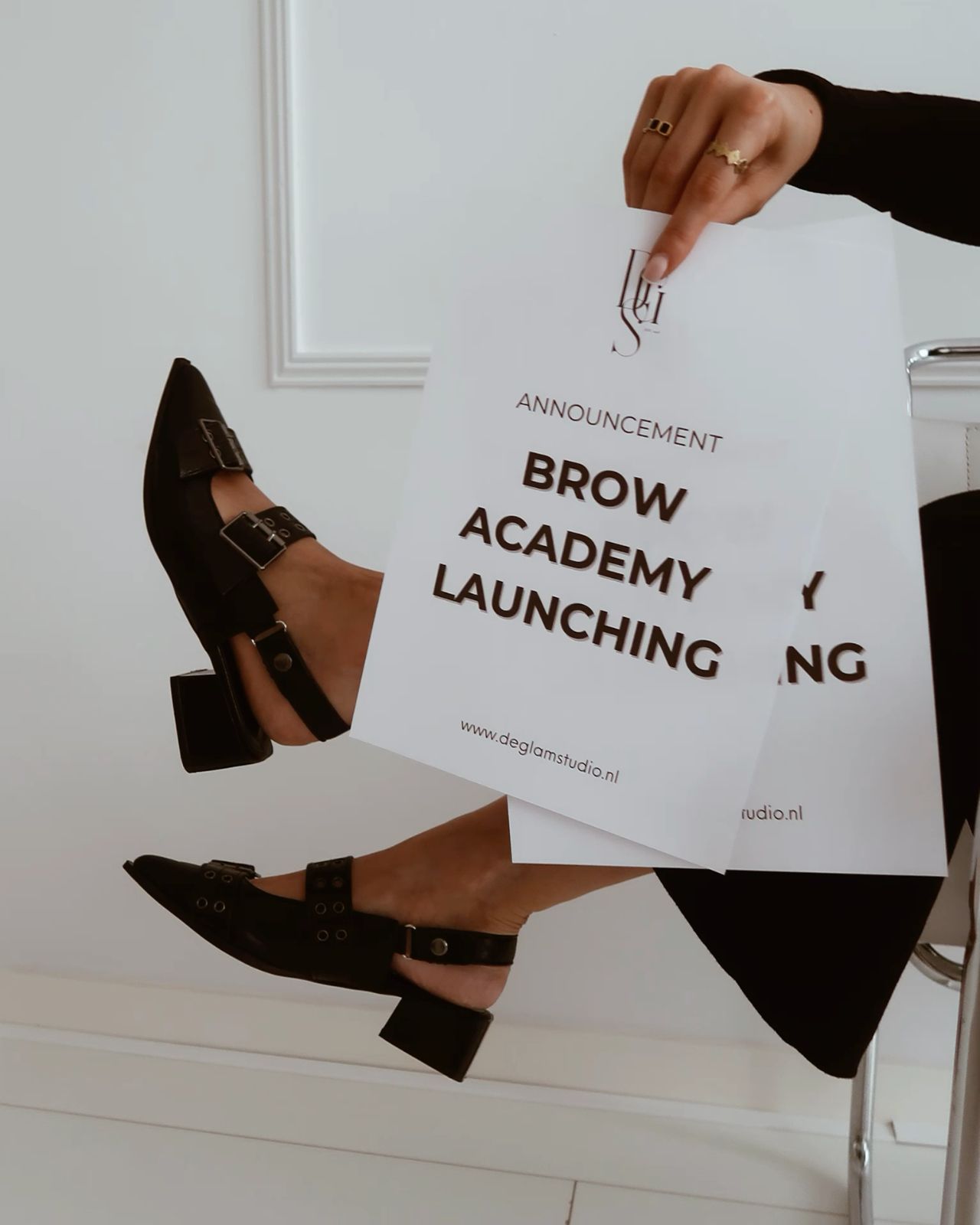 Instagram post: Unexpected floating shoes frame academy launch