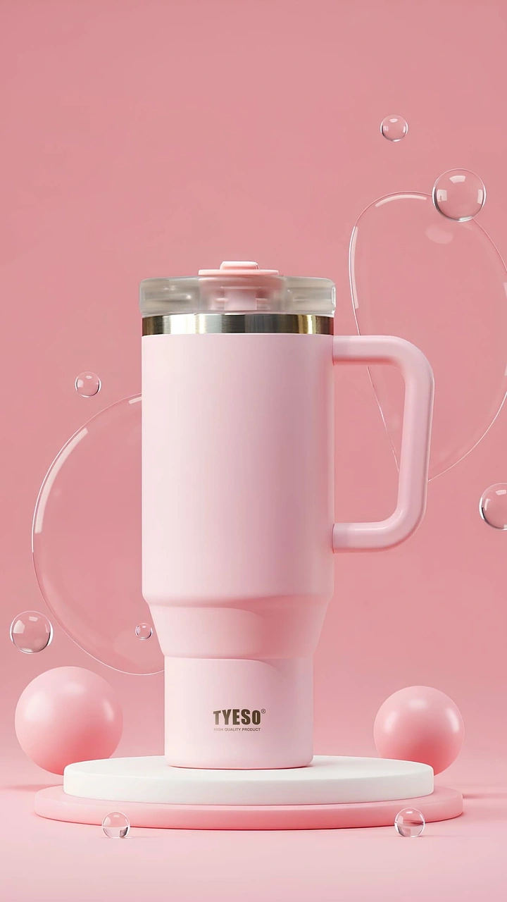 Tumblers, Flasks & Drinkware creative ad: Playful candy-like product styling