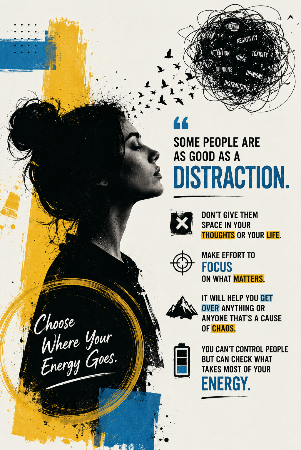 Story: Distraction visualized as chaotic energy