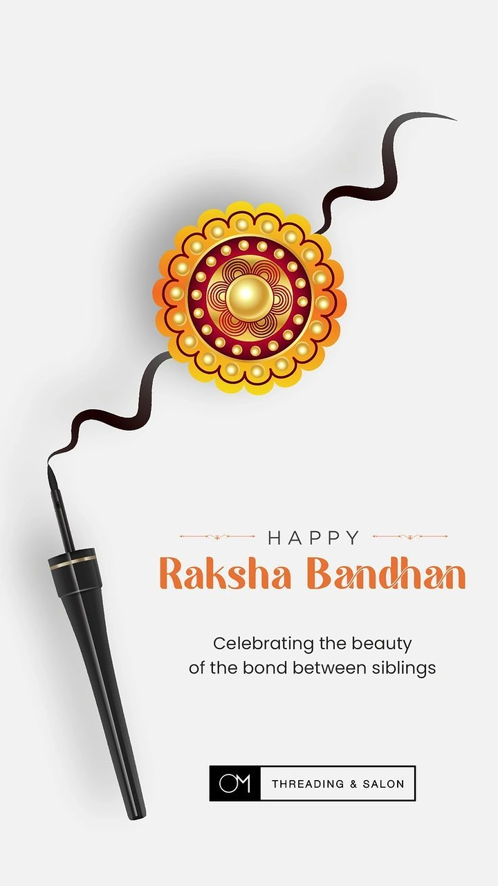 Raksha Bandhan creative ad: Rakhi whose thread is drawn by an eyeliner pen