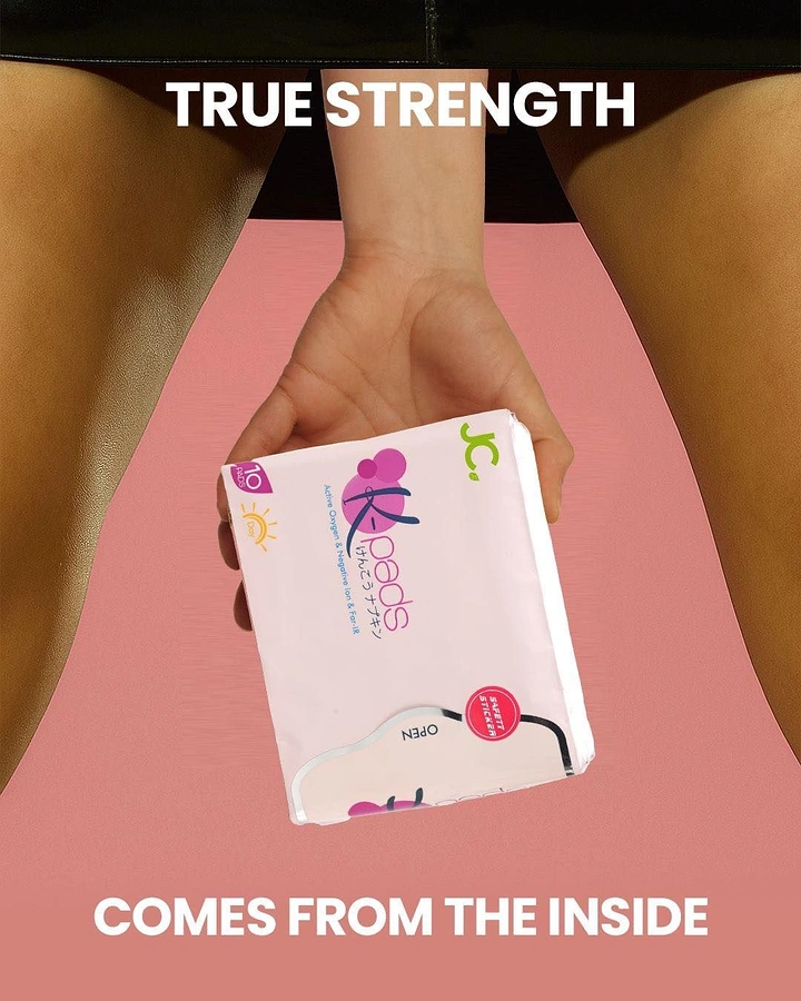 Period Care & Feminine Hygiene creative ad: Strength metaphor ties product to body