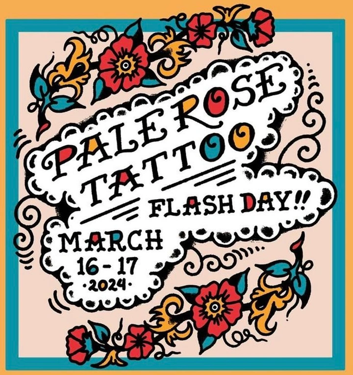Tattoo Studios creative ad: Flash day poster drawn as traditional flash