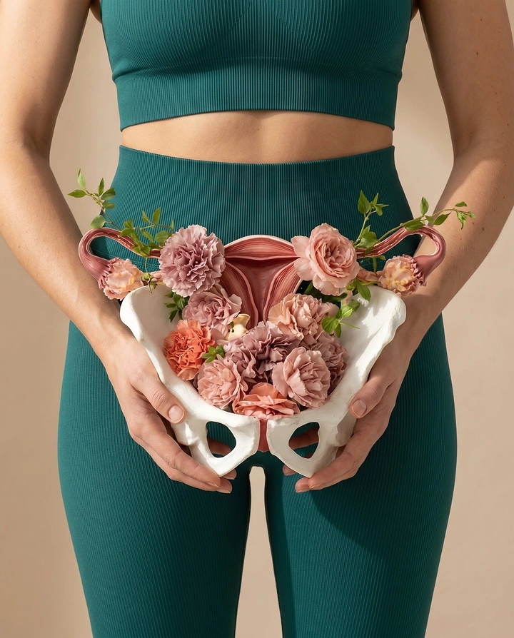 Maternity Hospitals & Gynaecologists creative ad: Flowers create reproductive-health metaphor