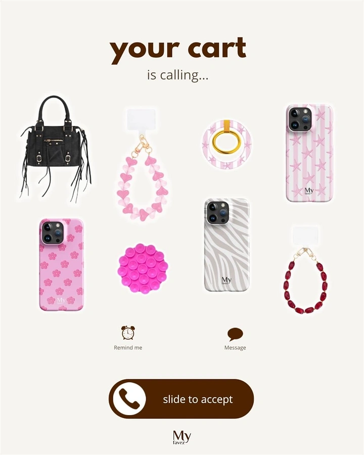 Phone Cases & Mobile Accessories creative ad: Cart calling as phone interface