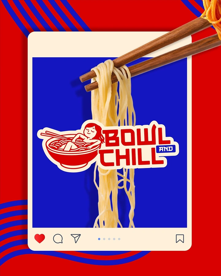 Korean Restaurants creative ad: Noodles break through social-media frame
