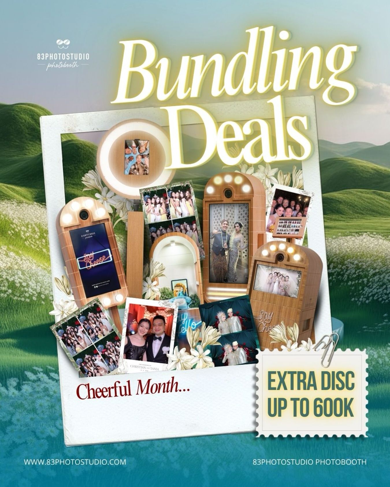 Instagram post: Miniature photobooth scene sells bundles