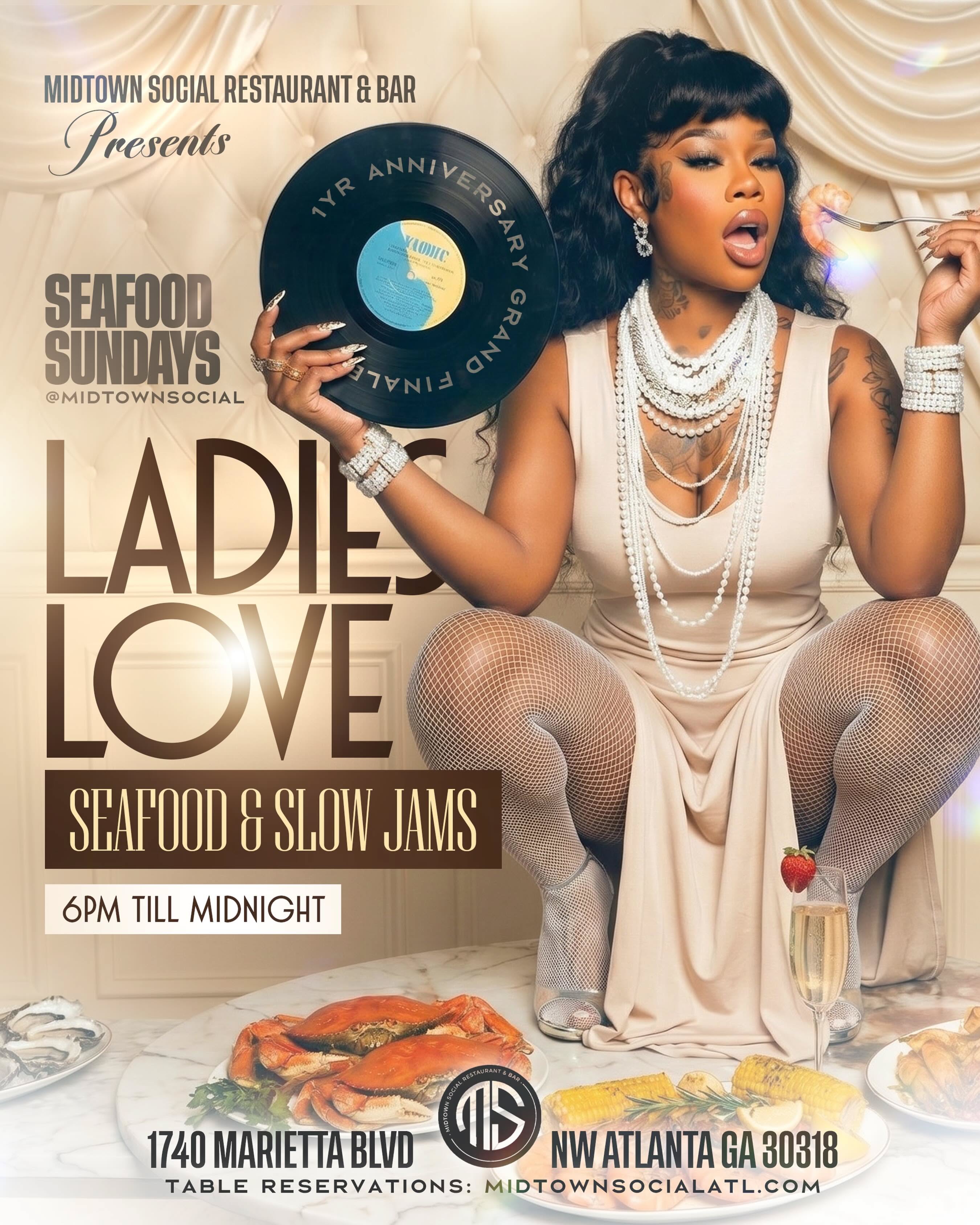 Instagram post: Seafood slow-jams album-cover concept