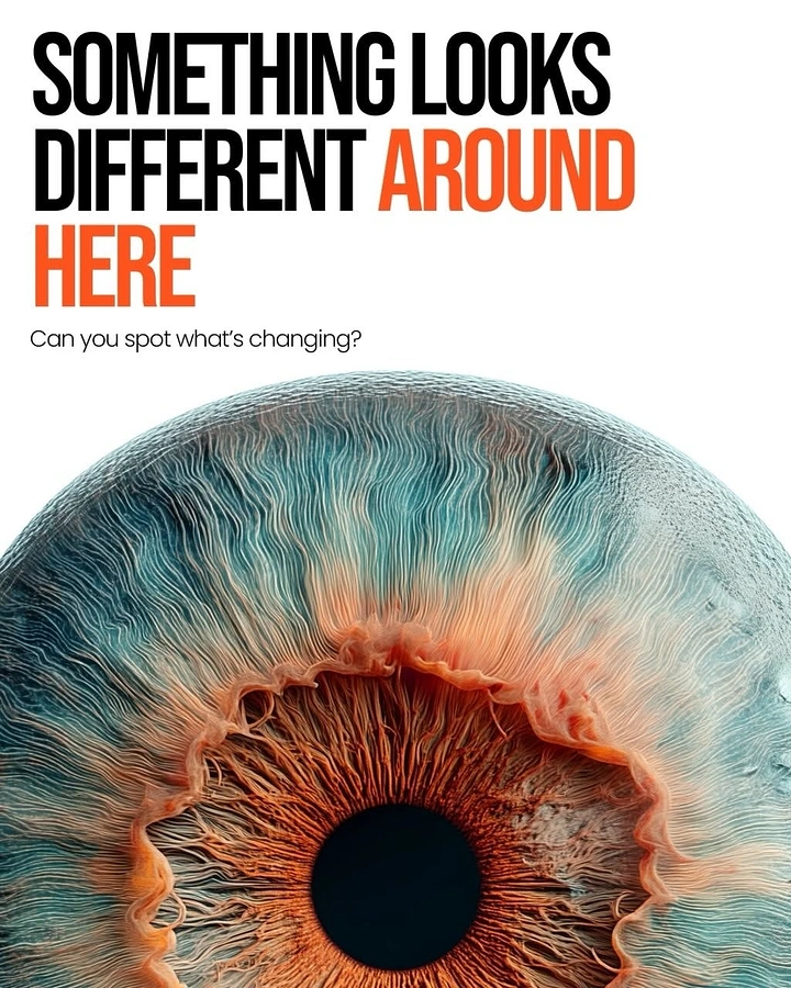 Opticians & Eye Care creative ad: Iris close-up spot-the-change hook